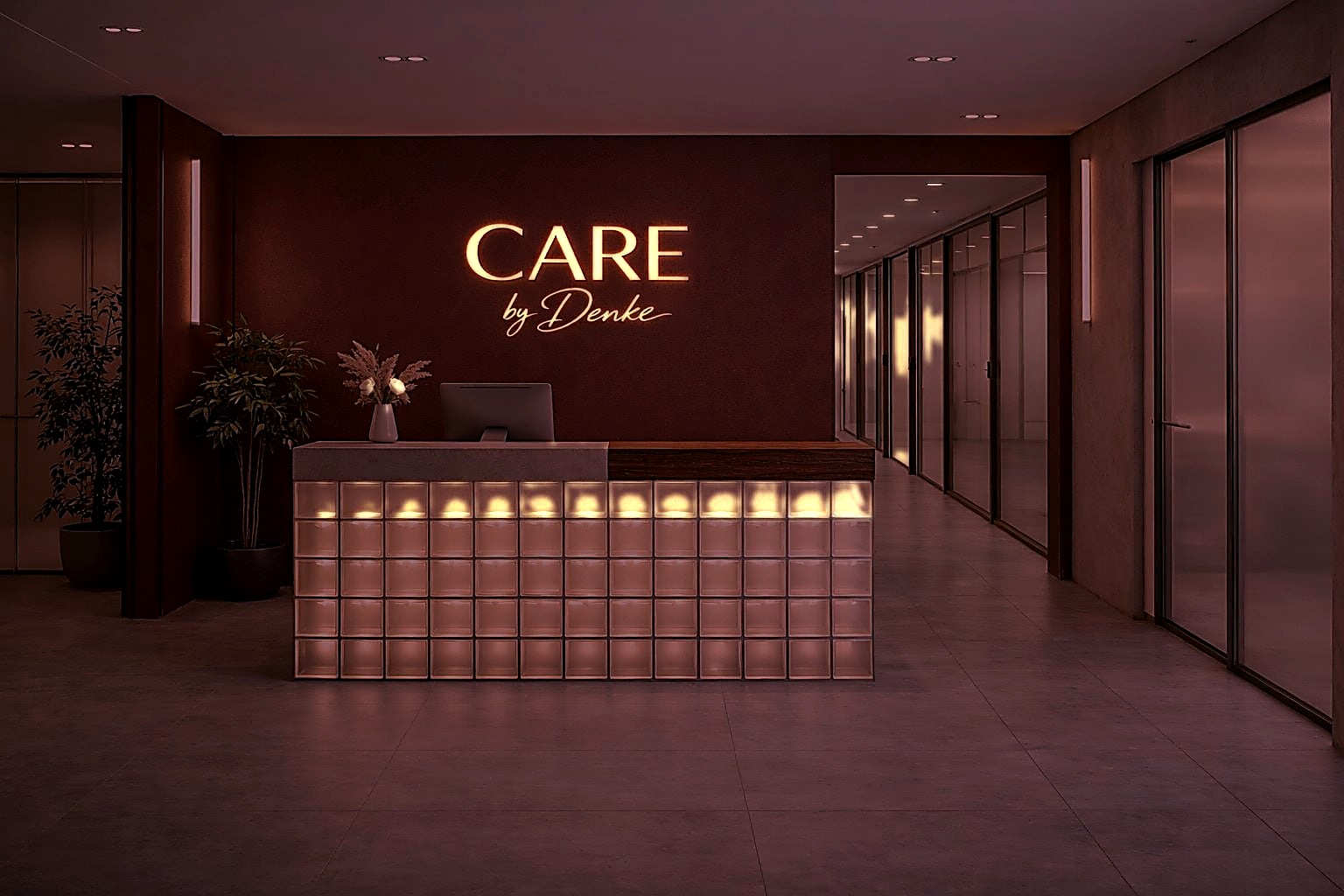 Vizualizace recepce Care by Denke